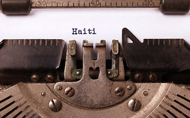 Image showing Old typewriter - Haiti