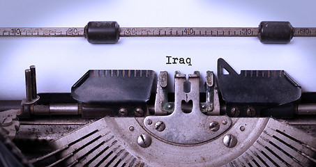 Image showing Old typewriter - Iraq