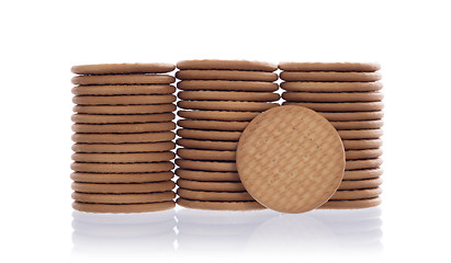 Image showing Stack of cookies isolated