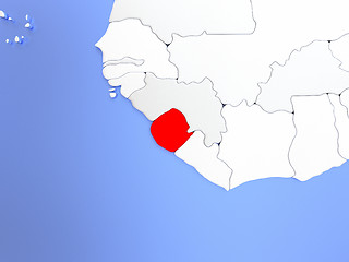 Image showing Sierra Leone in red on map