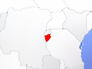 Image showing Burundi in red on map