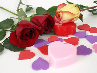 Image showing Hearts and Roses