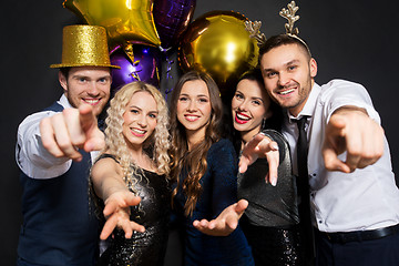 Image showing friends at christmas or new year party