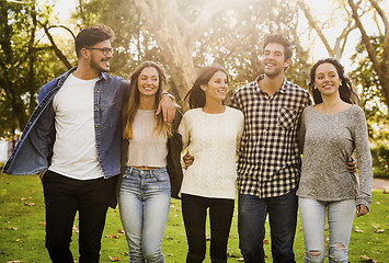 Image showing Friends at the park