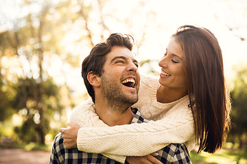 Image showing Happy couple laughing