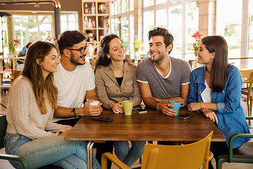 Image showing Friends at the cafe 