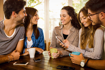 Image showing Friends at the cafe 