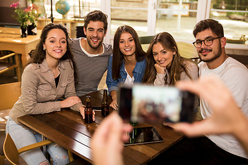 Image showing Friends taking photos 