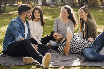 Image showing Friends at the park