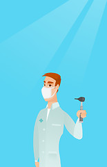 Image showing Ear nose throat doctor vector illustration.