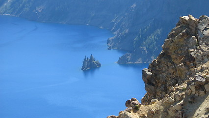 Image showing High-angle view of Crater Lake in Oregon, United States