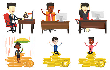 Image showing Vector set of business characters.