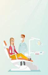 Image showing Patient and doctor in the dentist office.