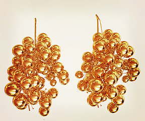 Image showing Gold Grapes. 3d illustration. Vintage style