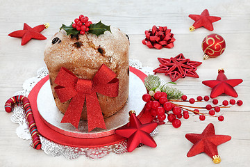 Image showing Panettone Christmas Cake