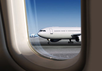 Image showing view of plane through window