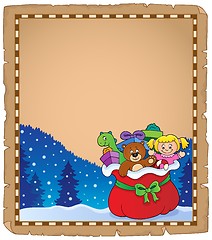 Image showing Christmas bag topic parchment 2