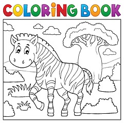 Image showing Coloring book African nature topic 4