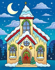 Image showing Christmas church building theme image 3