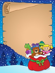 Image showing Christmas bag topic parchment 1