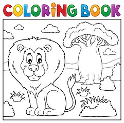 Image showing Coloring book African nature topic 3