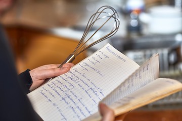 Image showing Cooking recipe notes