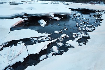 Image showing Winter Ice On Water