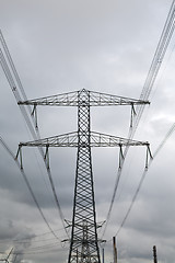 Image showing Electric lines above