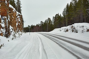 Image showing Snowy winter road