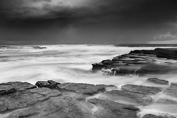 Image showing Stormy clouds awaken the seas