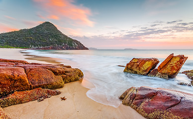 Image showing Morning sunlight at tropical beach