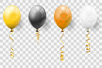 Image showing Golden Streamer and Balloons