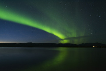 Image showing Aurora borealis in Northern Sweden