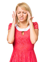 Image showing Portrait woman on white background