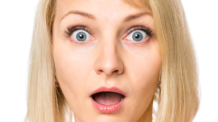 Image showing Portrait woman on white background