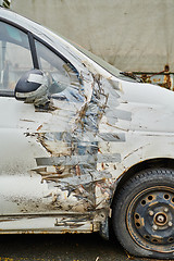 Image showing Car with duct tape repair