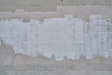 Image showing Smeared graffiti on the wall