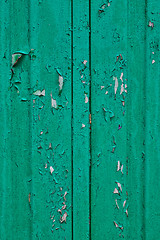 Image showing Old green iron painted container