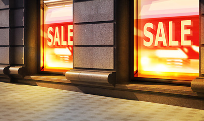 Image showing Shop Window With Sale Sign