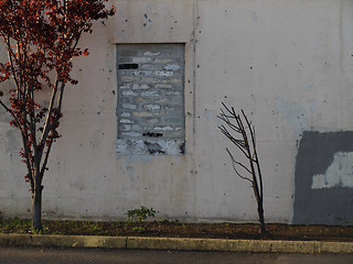 Image showing Bricked up Window in an Old Building