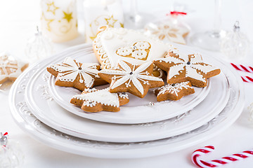 Image showing Traditional Gingerbread cookies for Christmas