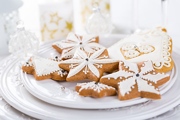 Image showing Traditional Gingerbread cookies for Christmas