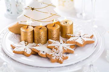 Image showing Traditional Gingerbread cookies for Christmas