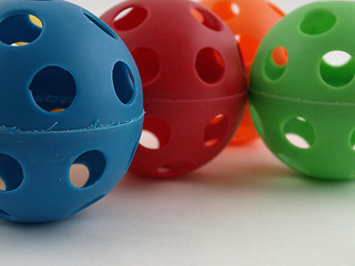 Image showing Colorful Plastic Toy Balls
