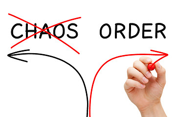 Image showing Order Or Chaos Arrows Concept