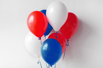 Image showing party decoration with red, white and blue balloons