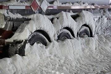 Image showing Cargo Truck In Snow