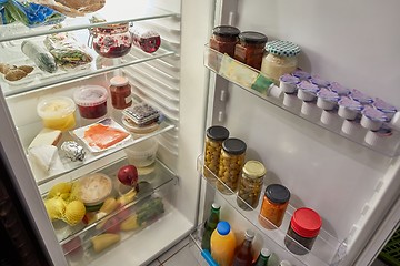 Image showing Refrigerator door open