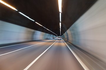 Image showing Driving in a tunnel