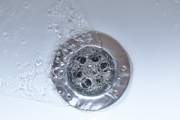 Image showing Bathroom sink drain